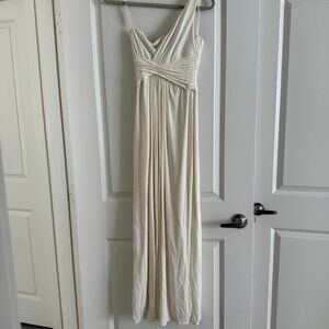 BCBGmaxazria Womens White One Shoulder Greek Goddess Dress Size XXS